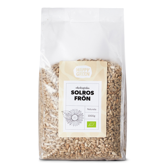 Happy Green Solrosfrön, 1kg ekologisk