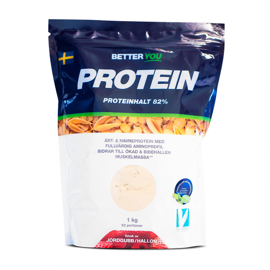 Better You Ärt & Havre Protein Jordgubb Hallon, 1kg
