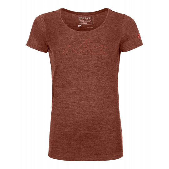 Ortovox 150 Cool Mountain Face TS - T-shirt - Dam Clay Orange Blend XS