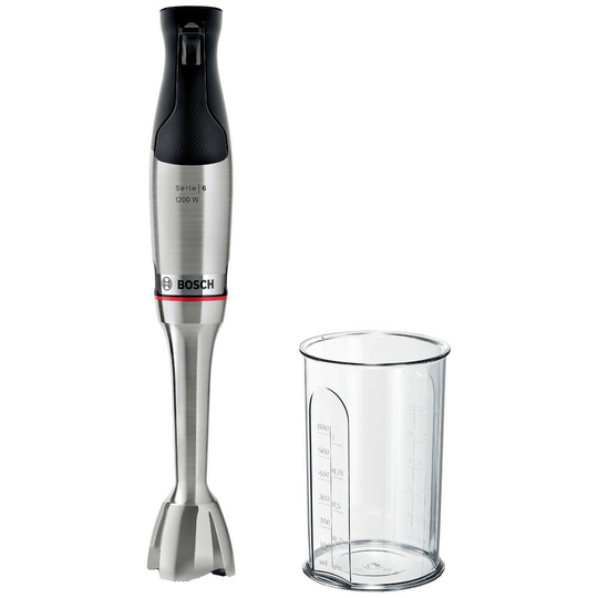 Bosch Haushalt Serie 6 ErgoMaster Stavmixer 1200 W med Shaker, BPA-fri Rostfritt stål, Svart