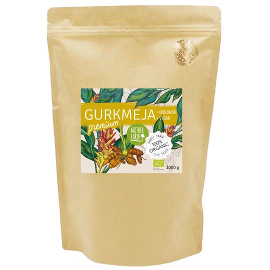 Mother Earth Gurkmeja Premium, 1 kg ekologisk