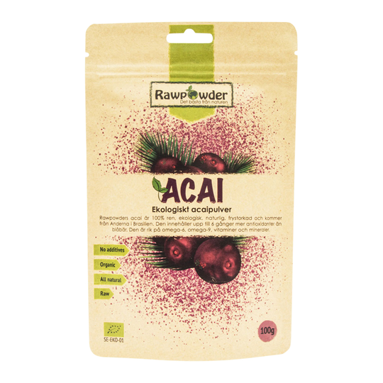 Rawpowder Acai Bär Pulver, 100g ekologisk