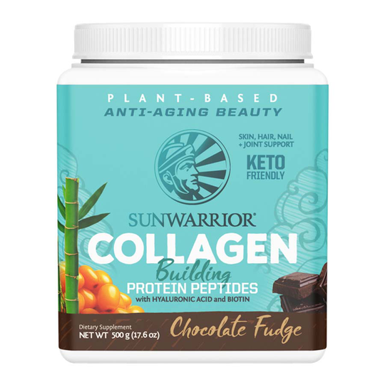 Sunwarrior Collagen Building Protein Peptides Chokladfudge, 500 g