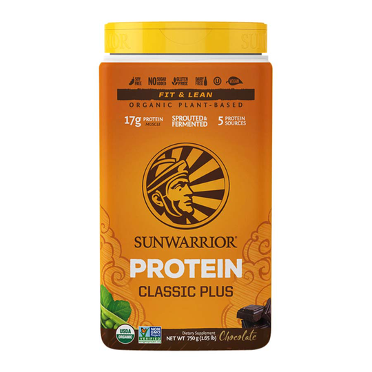 Sunwarrior Protein Classic Plus Choklad, 750 g ekologisk