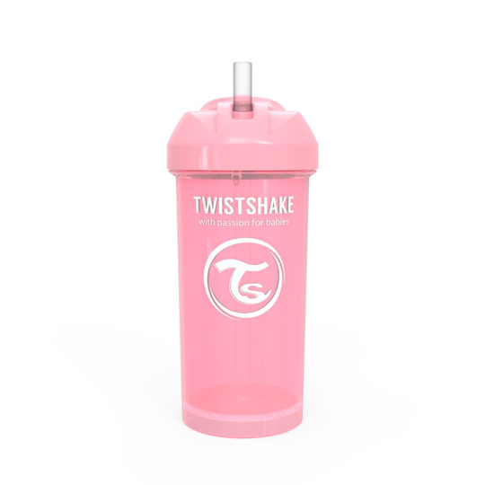 Twistshake Straw Cup Pastellrosa 360 ml