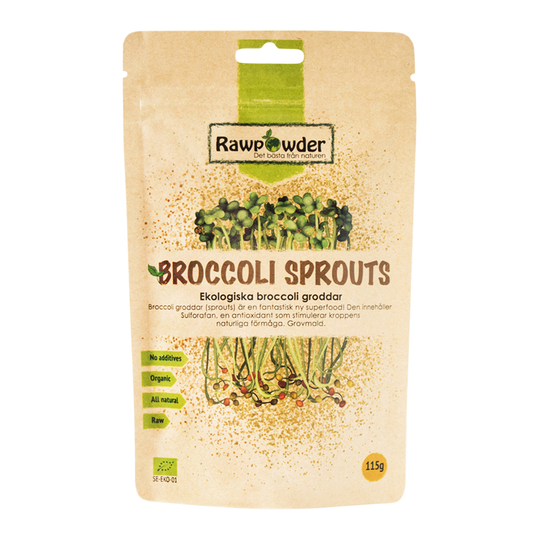 Rawpowder Broccoli Sprouted, 115g ekologisk