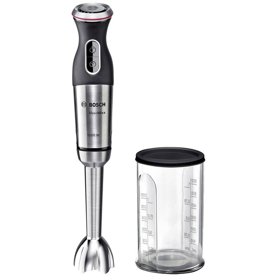 Bosch Haushalt MS8CM6110 Stavmixer 1000 W med Shaker Rostfritt stål, Svart
