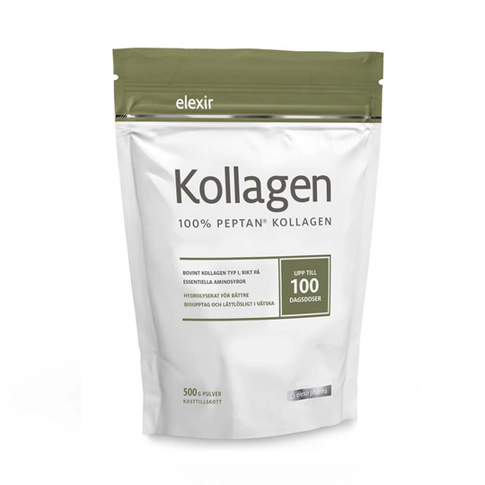 Elexir Pharma Kollagen, 100% Peptan, 500 g, Livsmedel