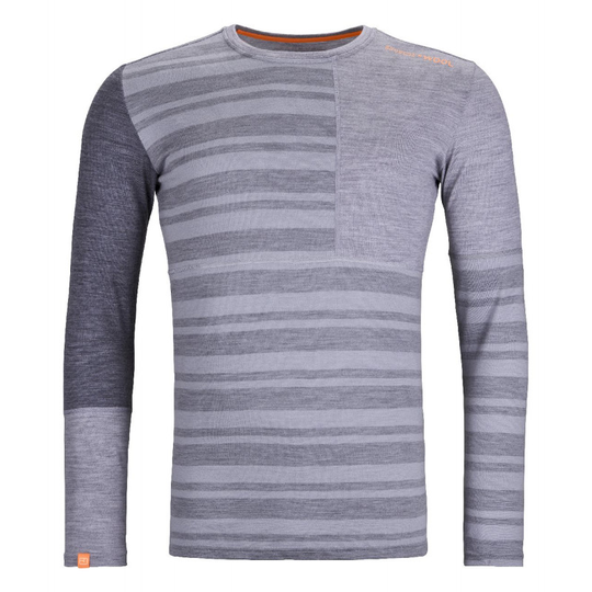 Ortovox 185 Rock'N'Wool Long Sleeve - Underställ Herr Grey Blend S