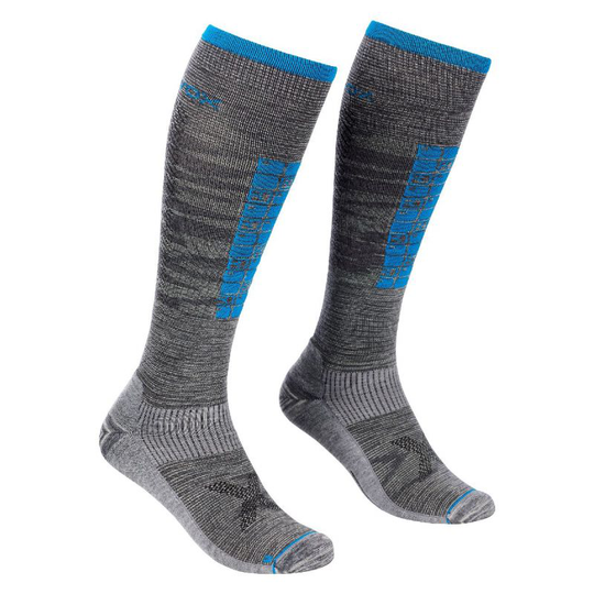 Ortovox Ski Compression Long Socks - Skidstrumpor - Herr Grey Blend 39 - 41