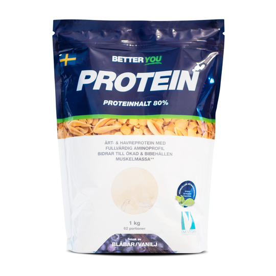 Better You Ärt & Havre Protein Blåbär Vanilj, 1kg