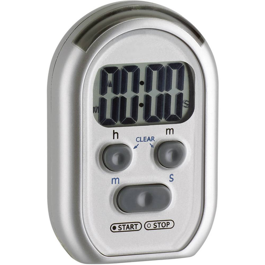 TFA Dostmann Shake Awake Timer Silver digital