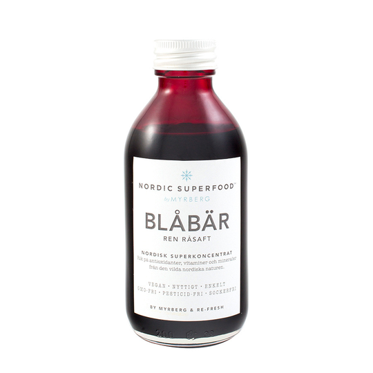 Nordic Superfood Råsaft Blåbär, 195ml