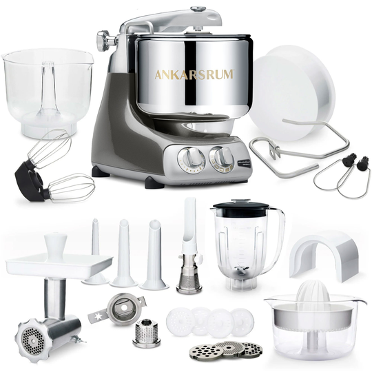 Ankarsrum AKM 6230 köksmaskin + Deluxepaket, black chrome