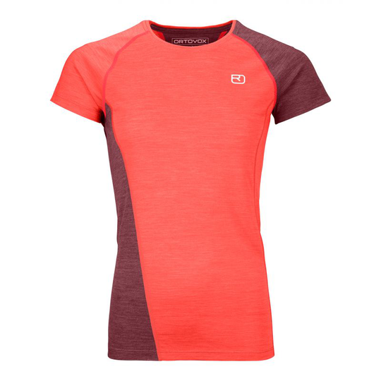 Ortovox 120 Cool Tec Fast Upward - Underställ merinoull Dam Coral Blend S
