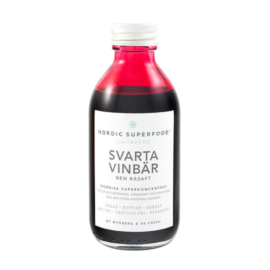 Nordic Superfood Råsaft Svarta Vinbär, 195ml
