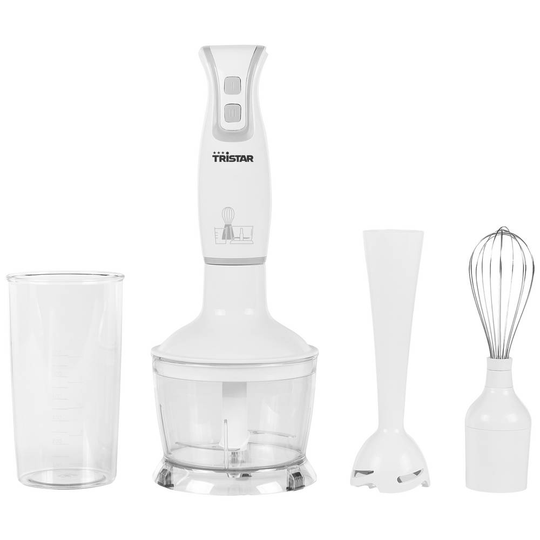 Tristar MX-4801 Stavmixer 250 W med Shaker, med hackare Vit
