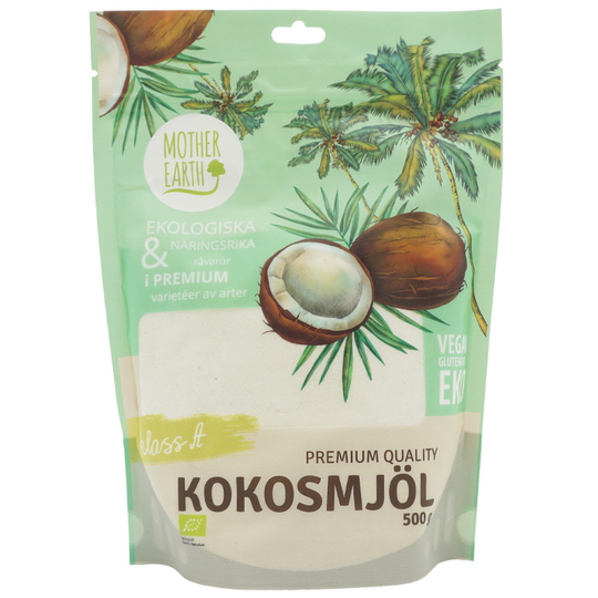 Mother Earth Kokosmjöl, 500g ekologisk