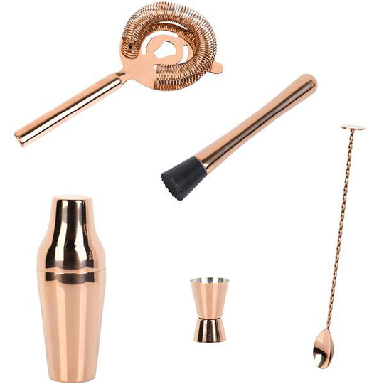 Sontell barset 5 delar koppar