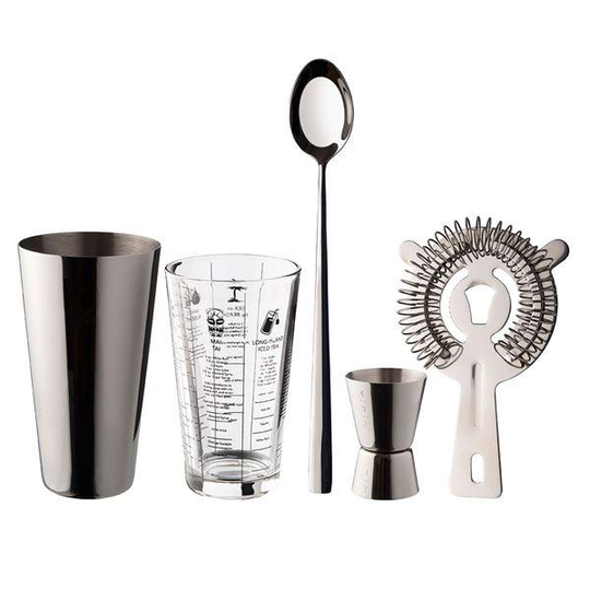 Dolan barset Boston shaker 70 cl/2-4 cl drinksil+sked