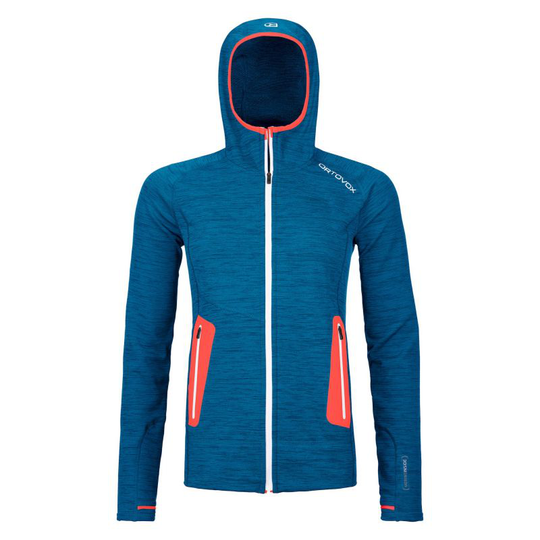 Ortovox Fleece Light Hoody - Fleecetröjor Dam Heritage Blue Blend XS