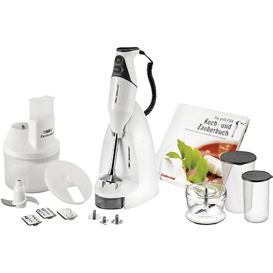 ESGE M200 Zauberstab® Superbox Stavmixer 200 W med hackare, med Shaker Vit, Rostfritt stål