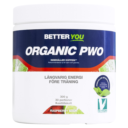 Better You PWO Raspberry Sour, 300g ekologisk