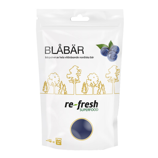 Re-fresh Superfood Blåbärspulver, 125g