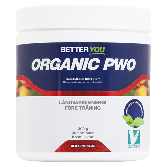 Better You PWO Red Lemonad, 300g ekologisk