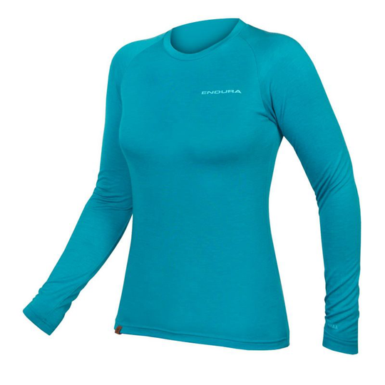 Endura BaaBaa Blend L/S Baselayer - Underställ Dam Pacific Blue XL