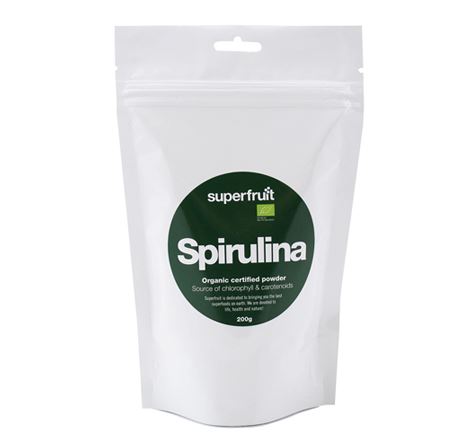 Superfruit Spirulina pulver EKO, 200 g, Livsmedel
