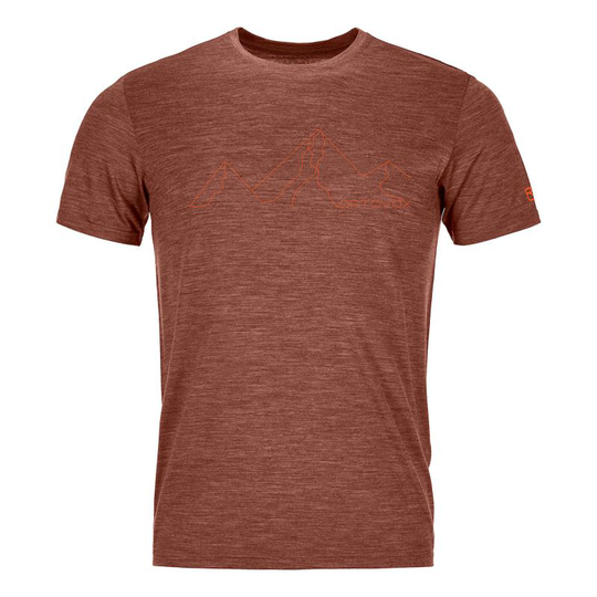 Ortovox 150 Cool Mountain Face - T-shirt - Herr Clay Orange Blend S
