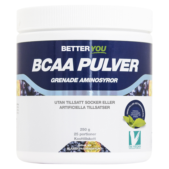 Better You Naturligt BCAA Pulver Passion & Blåbär, 250g