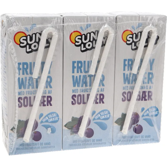Sun Lolly 2 x Dryck Fruity Water Svartvinbär 3-Pack