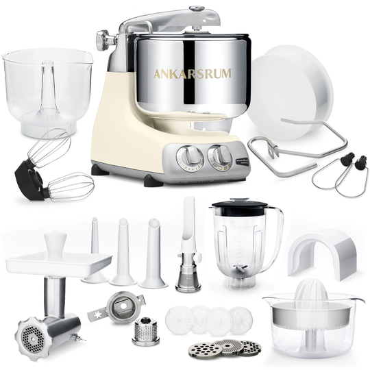 Ankarsrum AKM 6230 Köksmaskin + Deluxepaket, Light Créme