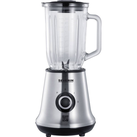 Severin SM 3737 Smoothie-Maker 500 W Rostfritt stål (borstat), Svart