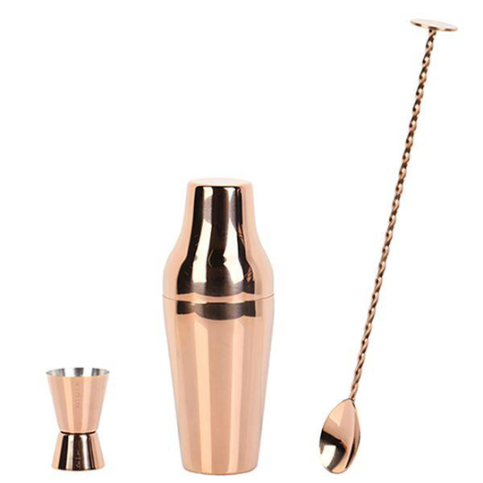 Sontell barset 3 delar koppar