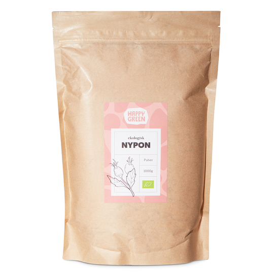 Happy Green Nypon pulver, 1kg ekologisk