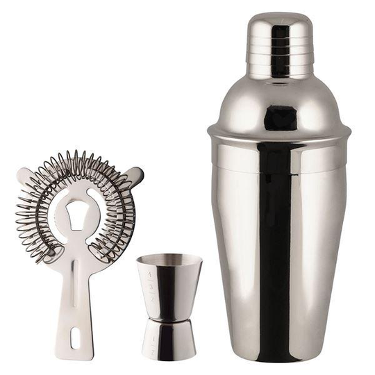 Art barset 50 cl shaker drinkmått 1,5-3 cl drinkssil rostfritt